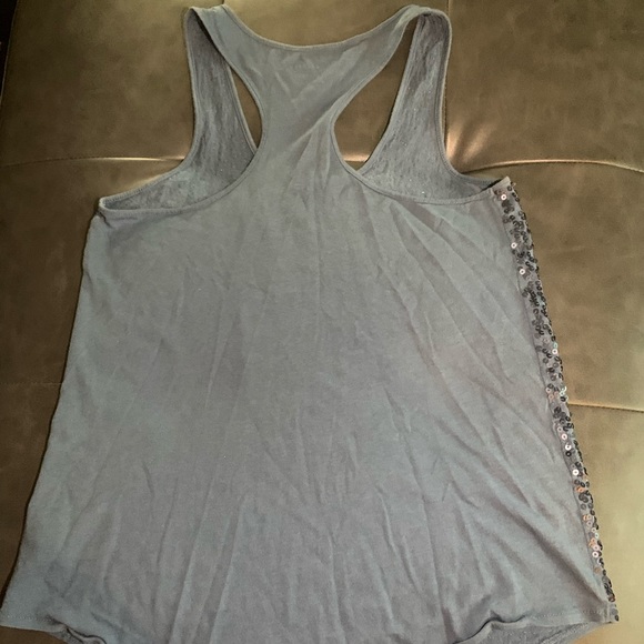 Light Blue Sequin Racerback Tank - Picture 4 of 4